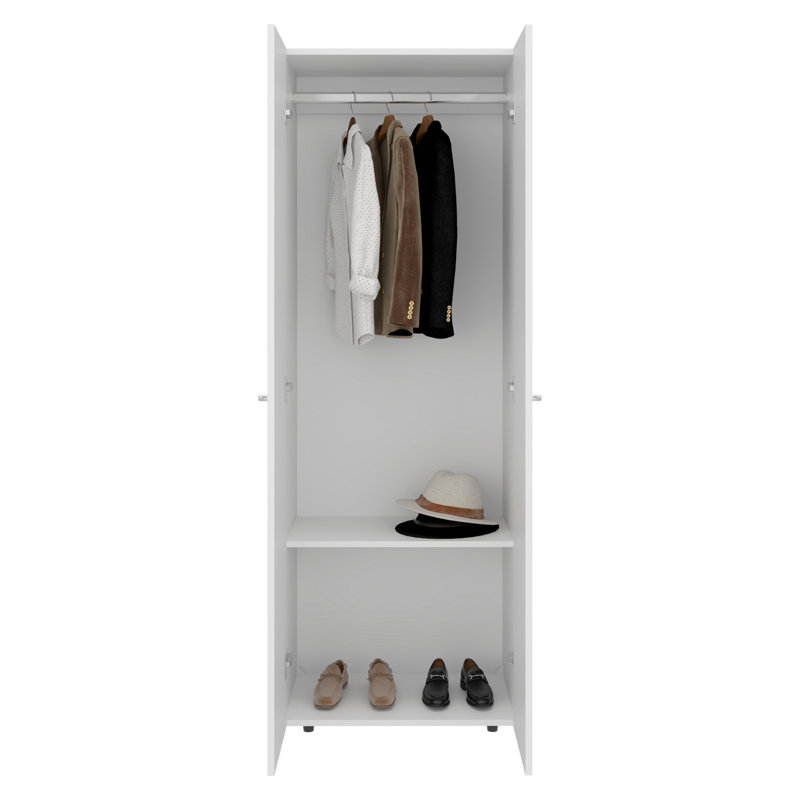 Armoire à 2 portes Home, système de penderie et tablette de rangement Home, Blanc