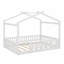 Structure de lit en bois avec clôture-914200449