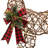 Rattan Standing Reindeer with Bow and LED Lights