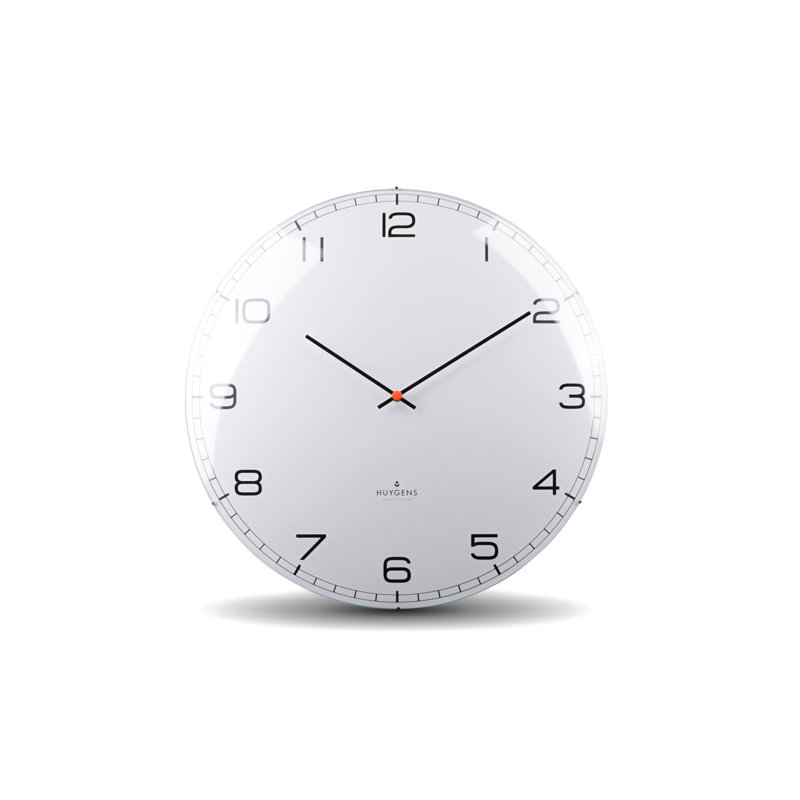 Dome45 (17.7") Wall Clock White Arabic, Large