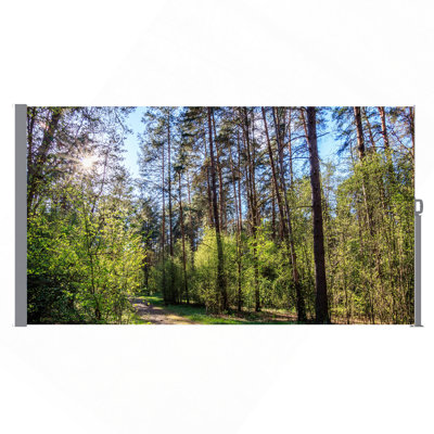 Pare-soleil latéral rétractable 71 "X138", semi-transparent avec impression UV, Upf50 +, idéal pour bloquer le soleil et le vent, créant un espace privé