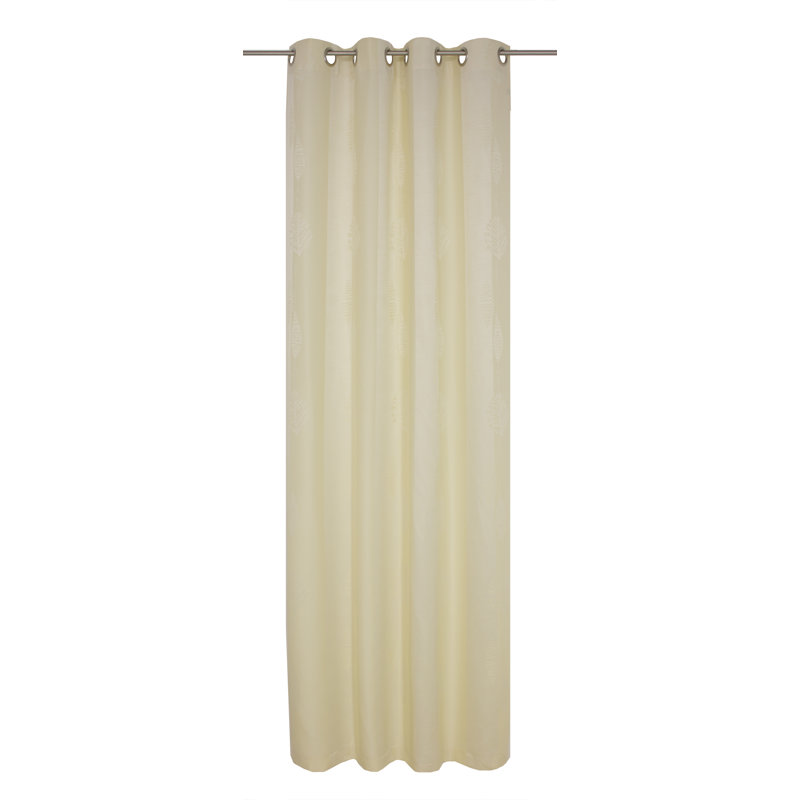 Pelletier Eyelet Room Darkening Curtain, 135cm Width x 225cm Drop, Cream