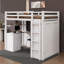 Lit mezzanine simple avec tiroirs intégrés, bureau et garde-robe-1213894656