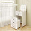 Ensemble de coiffeuse 3-en-1 avec tabouret rembourré et miroir rabattable