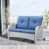 Structure gris clair / coussin bleu marine est en rupture de stock