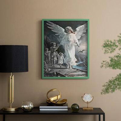 Religious Series CDL III, reproduction d'art encadrée - bois massif