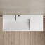 Lavabo de salle de bain mural rectangulaire à surface solide 34 "x 18" Monblari blanc mat-127146924