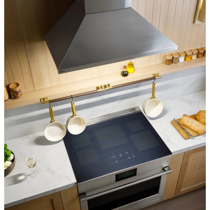 Monogram 48" Wall-Mounted Pyramid Chimney Vent Hood With Air Quality Sensors