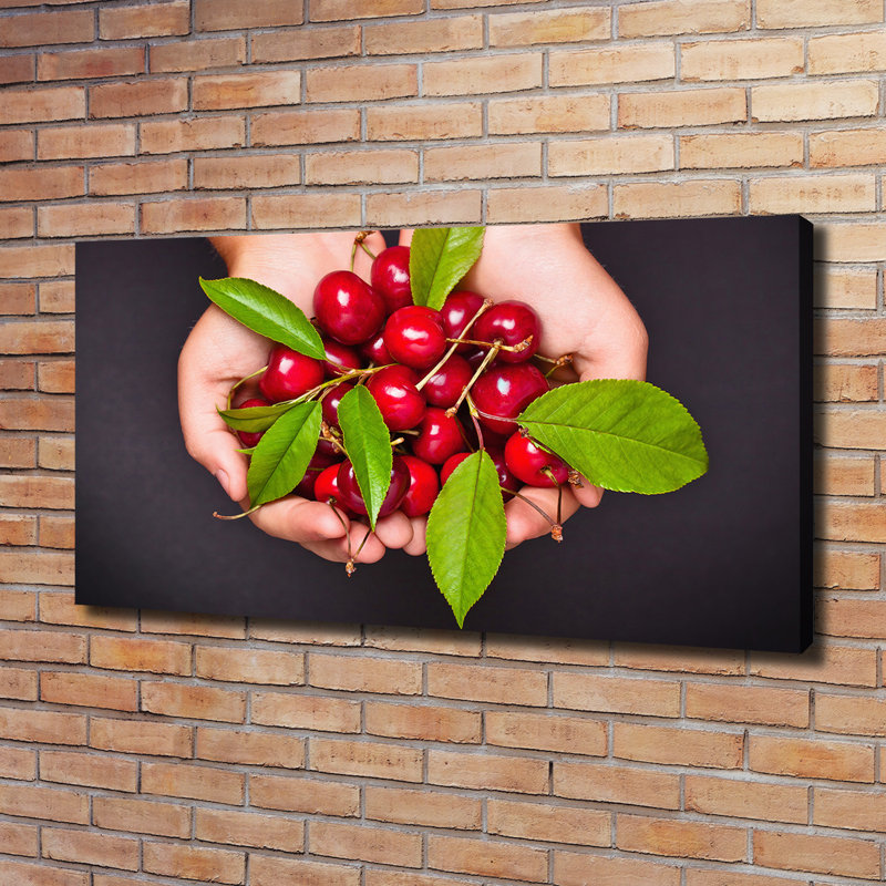 Cherries In Your Hands - Wrapped Canvas Print