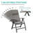 Foldable Patio Dining Armchair