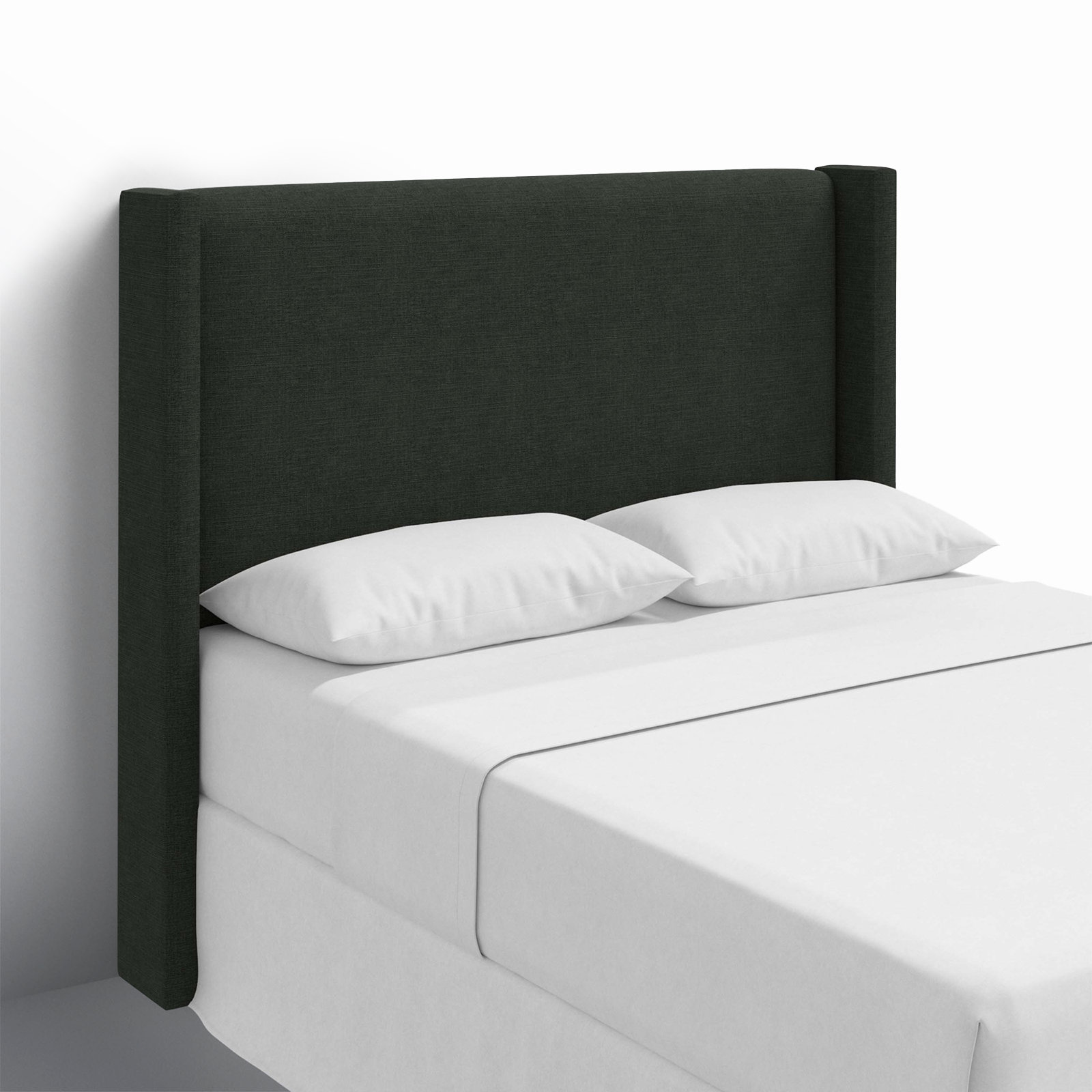 Hanson Pine Headboard, Full, Classic Black Linen