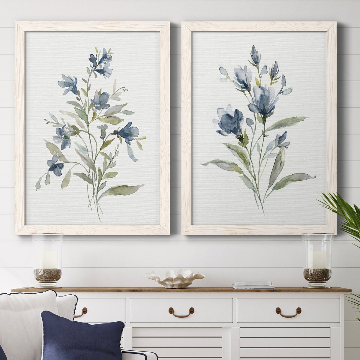 August Grove® Linen Botanical III - 2 Piece Painting Print Set ...