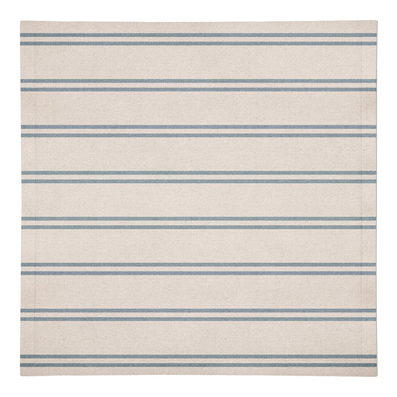 Paine Cotton Striped Square Napkin, Blue/Blush