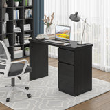 Computer Desk with Drawer - 43 Inch Wooden Desk with Storage Cabinets