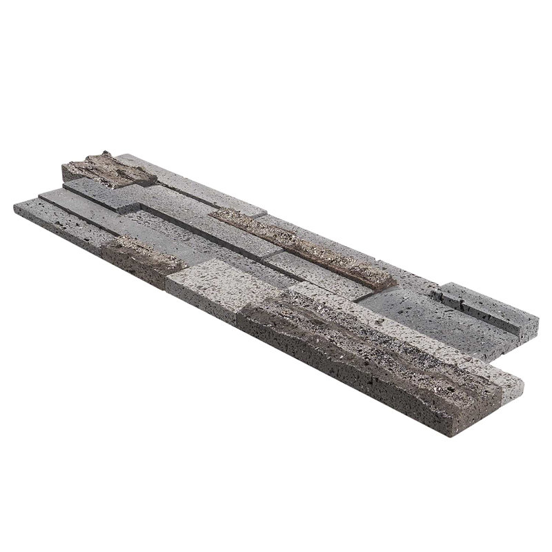 Stackstone 8x24 Textured 3D Brick Lava Stone Mosaic Tile