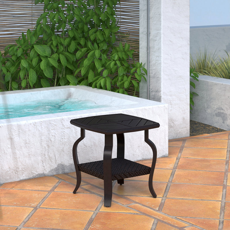 Kechia Outdoor 22X22 Side Table - Espresso