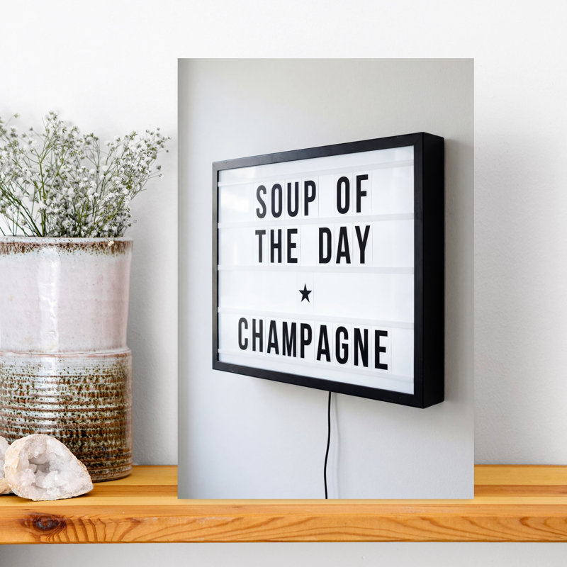Soupe du jour, art mural contemporain, H 18 po x l 12 po