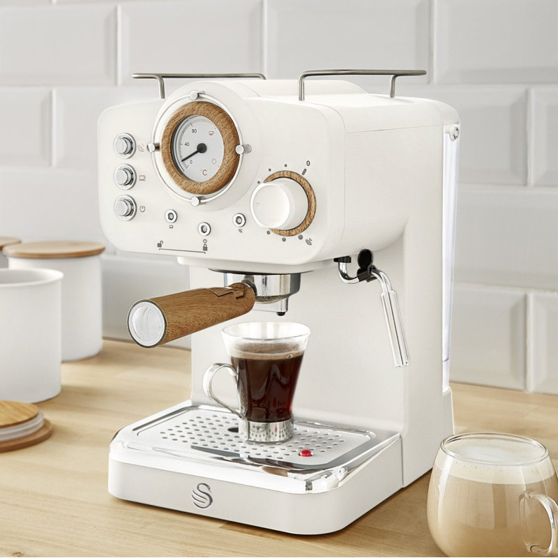Nordic Coffee & Espresso Combo Machine, White