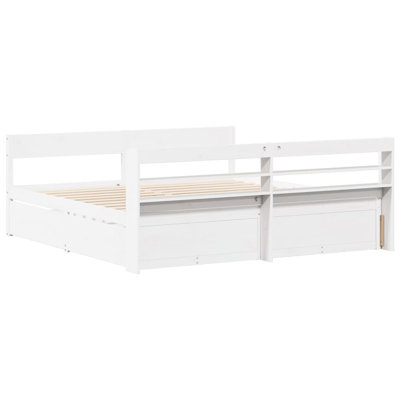 Deerfin Solid Wood Storage Bed