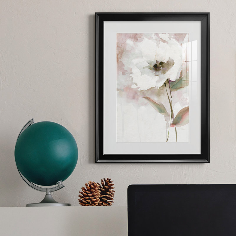 Summer Bloom II - Peinture sur toile encadrée, Noir, H 18,5 po x l 24,5 po x P 1,5 po