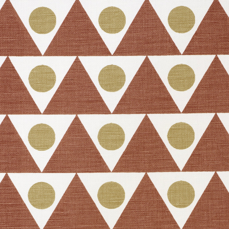 Tissu Schumacher X Studio Bon Pennant, Terre cuite
