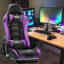 JL Comfurni JD-S0 Adjustable Armrest and Adjustable Headrest PC & Racing Game Chair-86593334