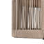 Table basse d'extérieur en corde de rotin et bois - Mobilier de balcon de patio pour jardin, cour, balcon - Résistant aux intempéries