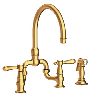 Chesterfield Kitchen Bridge Faucet with Side Spray