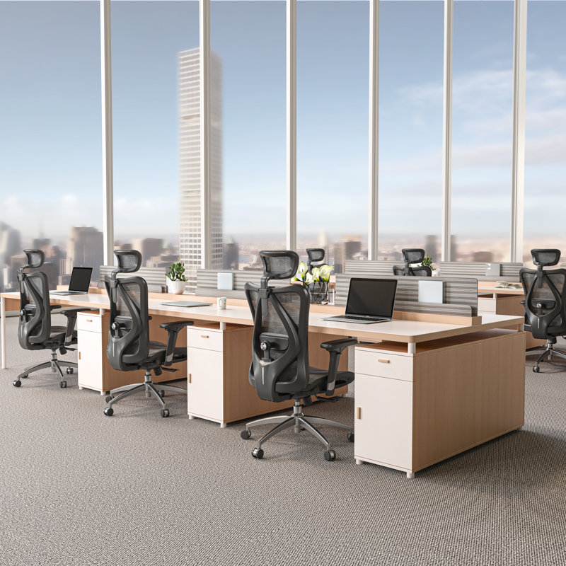 High Back Ergonomic Mesh Task Chair Big and Tall Reclining Comfy Home Office Chair for 300lbs, Black