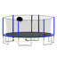 Trampoline 16 pi avec pompe à panier et échelle (enceinte de sécurité intérieure) avec but de soccer-106068740