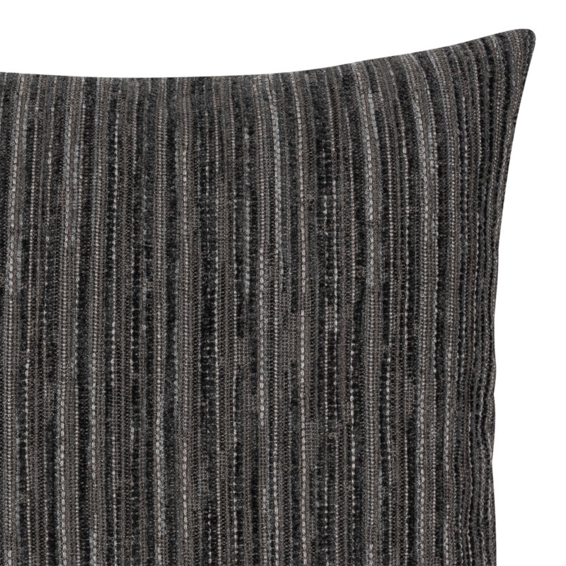 Luxe Throw Square Outdoor Pillow Cover & Insert by Elaine Smith, Charcoal, 20"H X 20"W, Striped