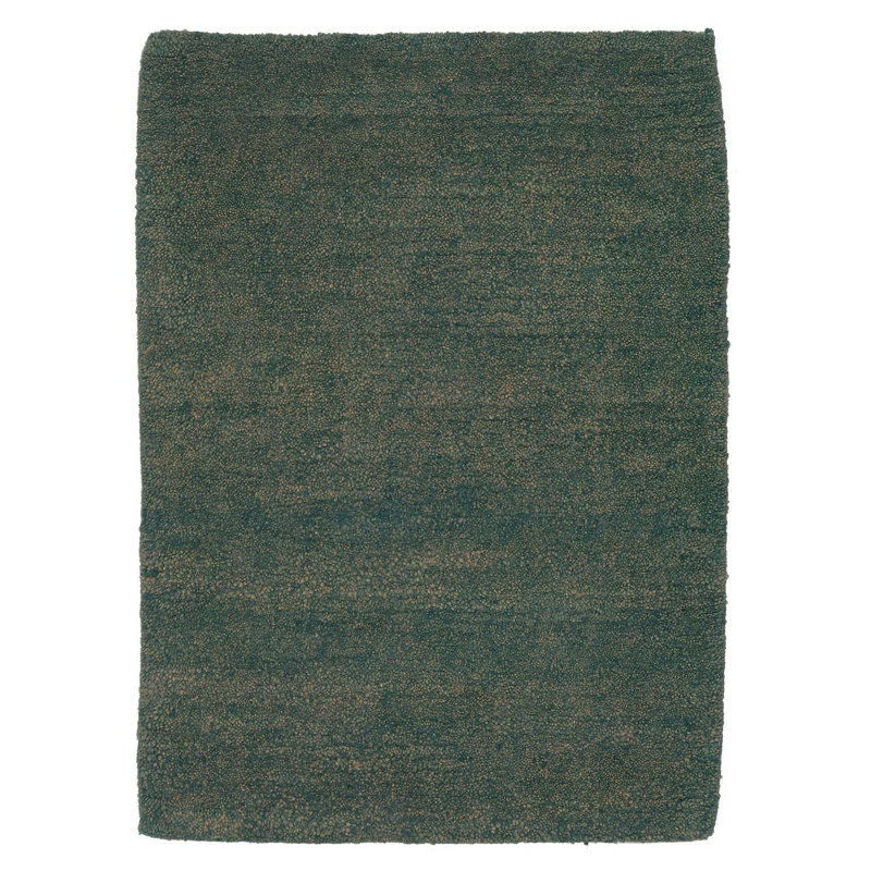 Sprouts Wool Area Rug in Green, Rectangle 9' x 12'