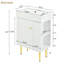 Meuble-lavabo blanc 21,6 po - Meuble-lavabo en céramique et meuble latéral droit, meuble-lavabo, armoire, porte, moderne-1359837019