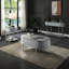 Table de bout contemporaine avec plateau de rangement gris brillant et rangement pratique
