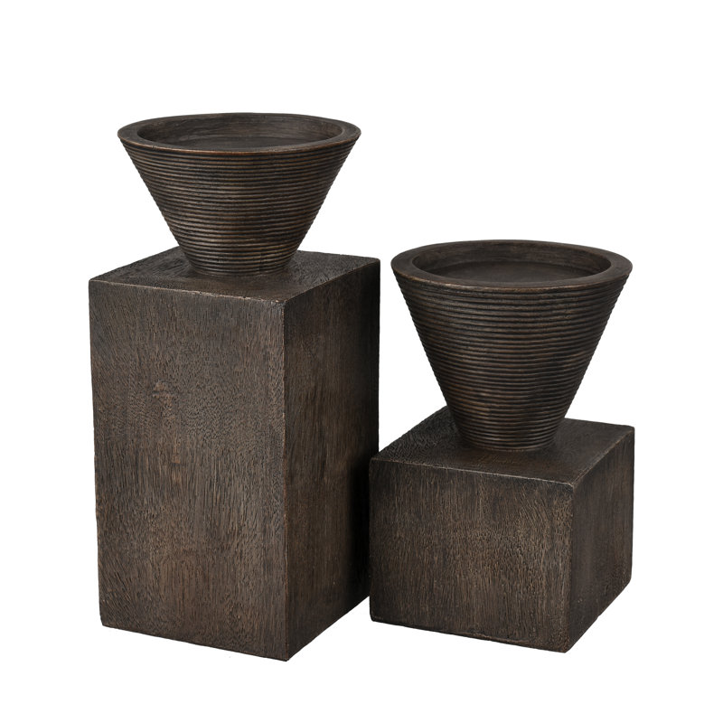 Disa Candleholder - Small, 6" H x 4" W x 4" D