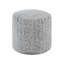 Repose-pieds cylindrique rembourré en tissu de chenille