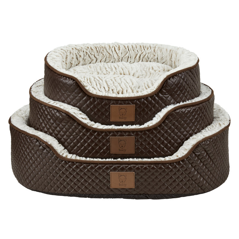 Avienda Geometric Orthopedic Polyester Pet Bed, Small (55cm W x 45cm D x 17cm H)