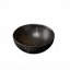 Vasque de salle de bain en céramique noire mat de 35,5 cm (14 pouces) avec motif de pierre et sans robinet