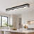 1-Light 45.28" Black LED Dimmable Flush Mount