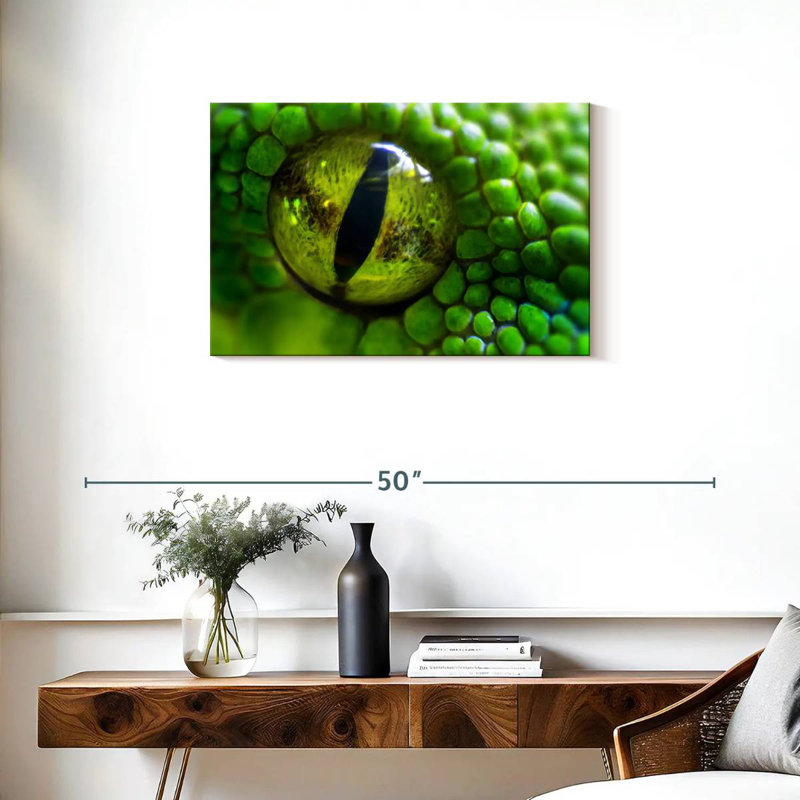 Brampt Green Python Eye, 20" H x 30" W