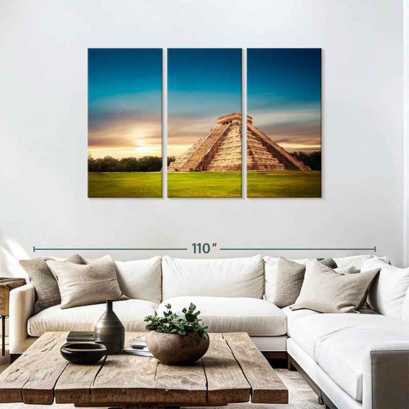 Adella Chichen Itza Pyramid, 48" H x 74" W
