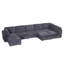 Grand canapé modulaire modulaire, canapé convertible avec rangement-129443138