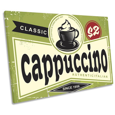 Cappuccino Retro Kitchen - Wrapped Canvas Print