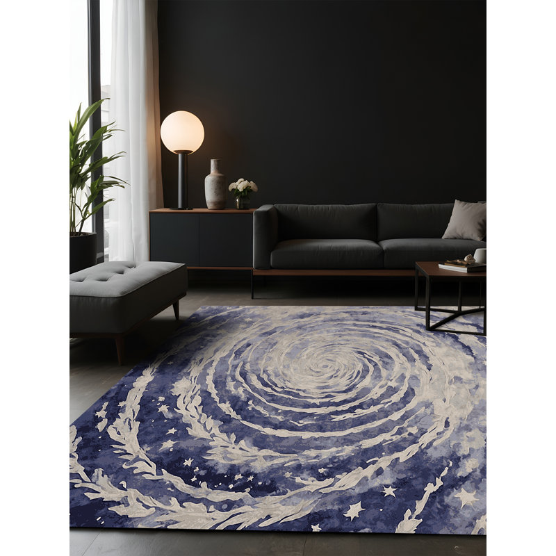 Silky Soft Plush Gray Area Rug, Square 5'