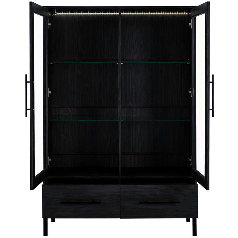 Armoire de rangement de 60 po, Noir
