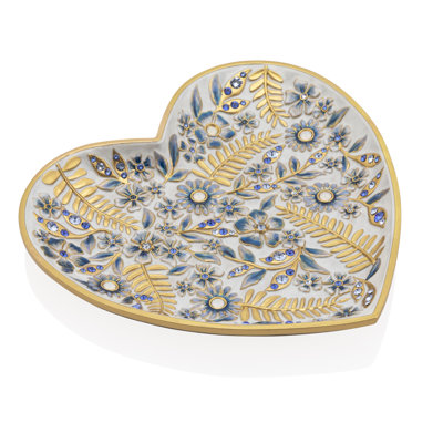 Aria Floral Heart Trinket Tray