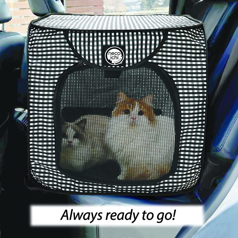 Cages portatives sans pression et poubelles intérieures et extérieures populaires pour les voyages au Japon! (Noir, cage / chenil)