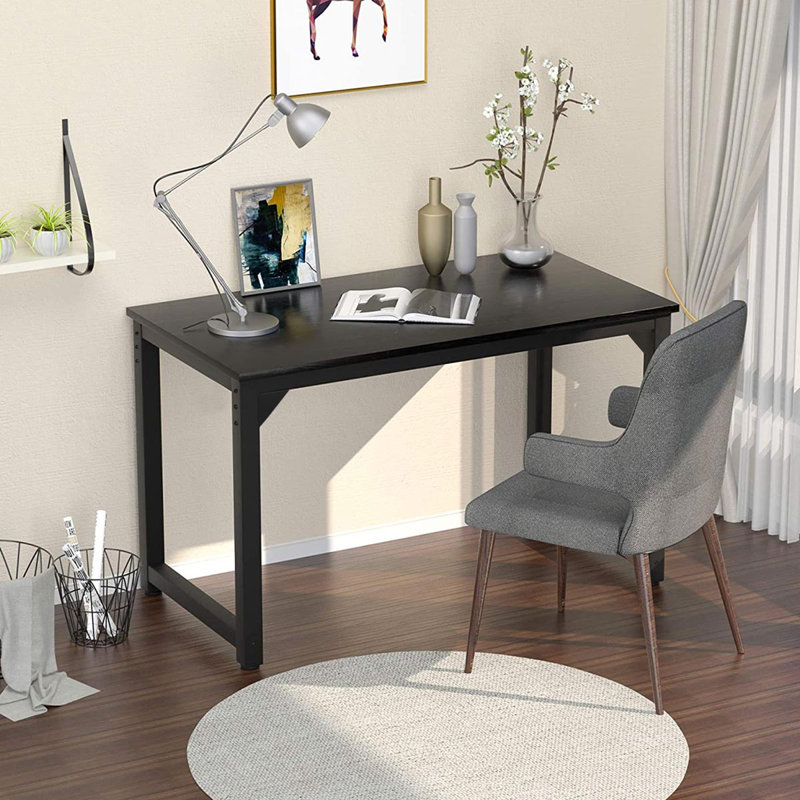 109.22cm Rectangle Writing Desk, Black