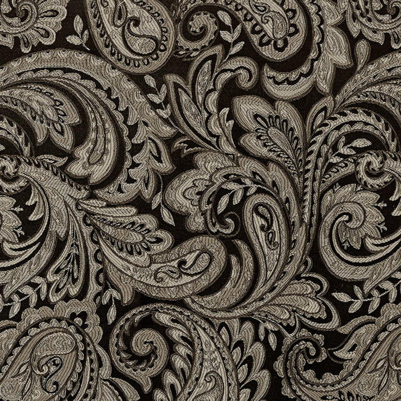 Jacquard Curtain Panel Pair(2 Pcs Window Panels), 50" W x 108" L, Black