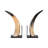 Decorative Resin Horn Bookends for Home Decor Decorative Book Ends Suitable for Bookshelf or Desk Decor Set of 2, 14", Brown & Black